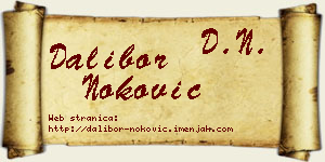 Dalibor Noković vizit kartica